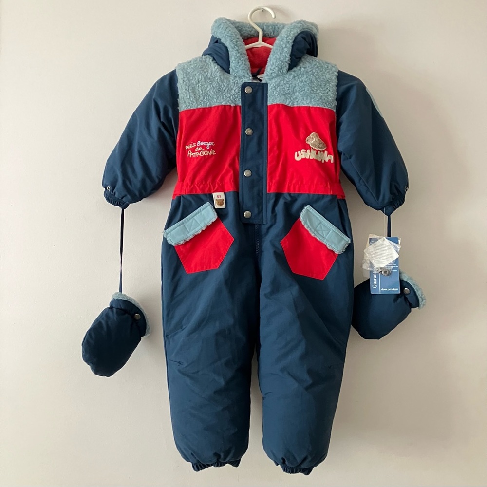 Deux Par Deux Snowsuit Size 30 Months Cadet Blue Waterproof Gloves Boots NWT